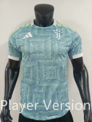 Player Version 2025-2026 Juventus Away Light Green Thailand Soccer Jersey AAA-0871