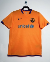 Retro Version Barcelona Away Orange Thailand Soccer Jersey AAA-811