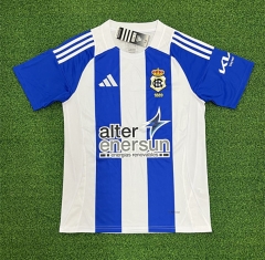 2025-2026 Recreativo de Huelva Home Blue&White Thailand Soccer Jersey AAA-403