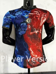 Player Version Retro 2008 (C Ronaldo & Messi Commemorative Edition) Manchester United Red&Blue Thailand Soccer Jersey AAA-7209