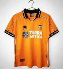 Retro Version 99-00 Valencia Away  Orange Thailand Soccer Jersey AAA-C1046