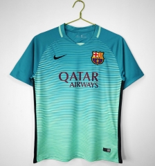 Retro Version 16-17 Barcelona 2nd Away Blue&Green Thailand Soccer Jersey AAA -C1046