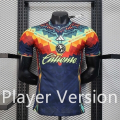 Player Version 2025-2026 Club America Blue&Red Thailand Soccer Jersey AAA-888