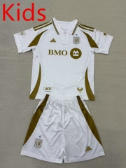 2025-2026 Los Angeles FC Away White Kids/Youth Soccer Uniform-AY
