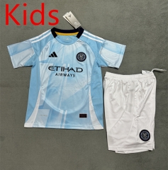 2025-2026 New York city Home Blue Kids/Youth Soccer Uniform-4506