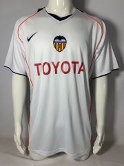 Retro Version 04-05  Valencia Home White Thailand Soccer Jersey AAA-503