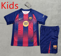 2025-2026 Barcelona Home Red&Blue Kid/Youth Soccer Uniform-4506