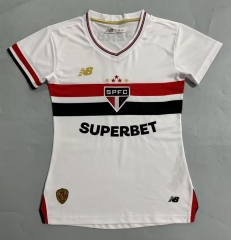 2025-2026 Sao Paulo Futebol Home White Thailand Women Soccer Jersey AAA-908
