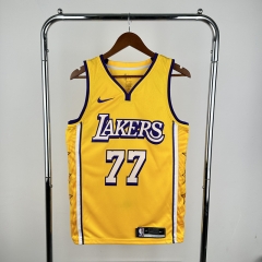 Los Angeles Lakers Yellow #77 NBA Jersey-311