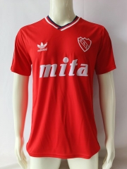 Retro Version 89-90 Independiente Home Red Thailand Soccer Jersey AAA-503