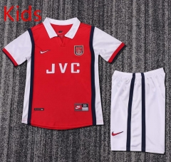Retro Version 98-99 Arsenal Home Red  Kids/Youth Soccer Uniform-6748