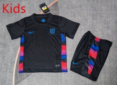 2025-2026  England Away Black Kids/Youth Soccer Uniform-9484