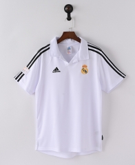 Retro Version 01-02  Real Madrid  Home White Thailand Soccer Jersey AAA-7189