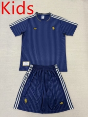 Retro Version 2025-2026  Juventus  Blue  Kids/Youth Soccer Uniform-AY