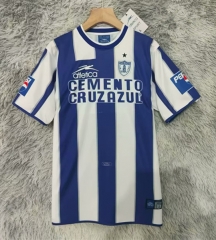 Retro Version 01-02 Pachuca Home Blue&White Thailand Soccer Jersey AAA-9409