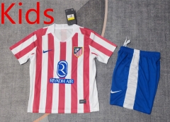2025-2026 Atletico Madrid Home White&Red  Youth/Kids Soccer Uniform-9484