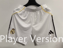 Player Version 2025-2026 Real Madrid Home White  Thailand Soccer Shorts-SJ