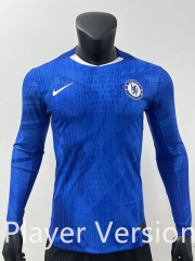 Player Version 2025-2026 Chelsea Home Blue LS Thailand Soccer Jersey AAA-0871