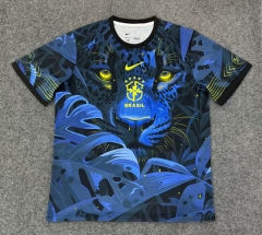 2025-2026 Cheetah Version Brazil Royal Blue  Thailand Soccer Jersey AAA-0009