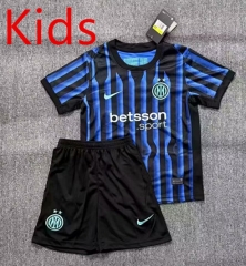 2025-2026 Inter Milan Home Blue&Black Kid/Youth Soccer Uniform-7209