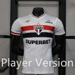Player Version 2025-2026 Sao Paulo Futebol Clube Home White Thailand Soccer Jersey AAA-888