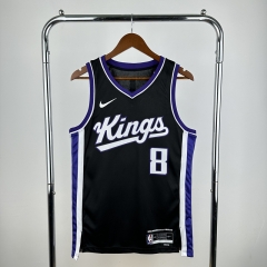 2024 Sacramento Kings Away Black #8 NBA Jersey-311