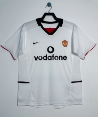 Retro Version 02-03 Manchester United Away White Thailand Soccer Jersey AAA-811