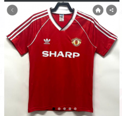 Retro Version 1988-1990 Manchester United Home Red  Thailand Soccer Jersey AAA-811