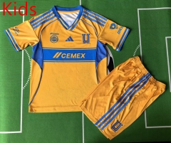 2025-2026 Tigres UANL Home  Yellow  Kids/Youth Soccer Uniform-912