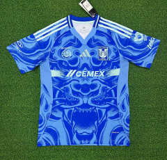 (S-4XL) 2025-2026 Tigres UANL Away Blue Thailand Soccer Jersey AAA-403