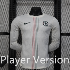 Player Version 2025-2026 Chelsea Away  White  LS Thailand Soccer Jersey AAA-888