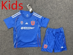 2025-2026 Universidad de Chile Home Blue Kids/Youth Soccer Uniform-GB
