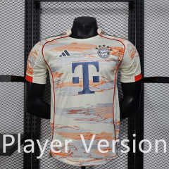 Player Version 2025-2026  Bayern München Away Light Yellow   Thailand Soccer Jersey AAA-888
