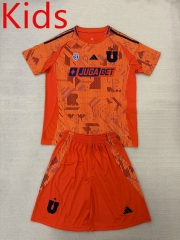 2025-2026 Universidad de Chile Away Orange Kids/Youth Soccer Uniform-AY