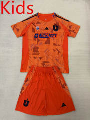 2025-2026 Universidad de Chile Away Orange Kids/Youth Soccer Uniform-AY