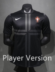 Player Version  Retro Version 2013  Portugal Away Black Thailand Soccer Jersey AAA-4563