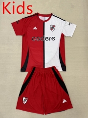 2025-2026 CA River Plate 2nd Away Red&White Soccer Uniform-AY