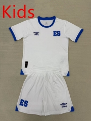 2025-2026 El Salvador  Away White Kids/Youth Soccer Uniform-AY