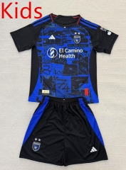 2025-2026 San Jose Earthquakes Home Blue&Black  Kids/Youth Soccer Uniform-AY