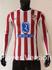Player Version 2025-2026 Atletico Madrid Home Red&White LS Thailand Soccer Jersey AAA-5634