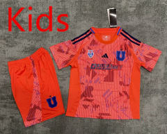 2025-2026 Universidad de Chile Away Red Kids/Youth Soccer Uniform-9070