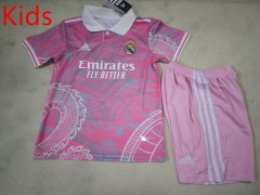 2025-2026 Real Madrid Pink  Kids/Youth Training Soccer Uniform-507