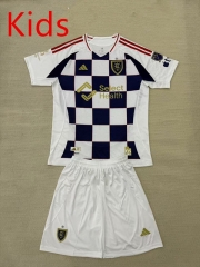 2025-2026 Real Salt Lake Away White&Black Kids/Youth Soccer Uniform-AY