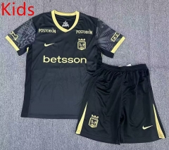 2025-2026 Atlético Nacional Away Black  Kids/Youth Soccer Uniform-7209