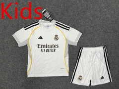 2025-2026 Real Madrid Home White Kids/Youth Soccer Uniform-GB