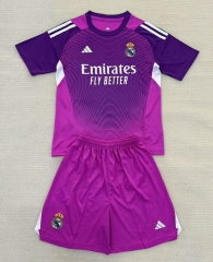 2025-2026 Real Madrid Goalkeeper Purple Soccer Uniform-AY