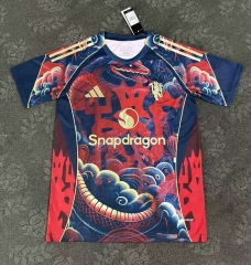(S-4XL)2025-2026 Snake Year Special Edition Manchester United Red&Blue Thailand Soccer Jersey T Shirt AAA-2483