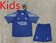 2024-2025 Paris SG 3rd Away Royal Blue Kid/Youth Soccer Uniform-GB