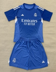 2025-2026 Real Madrid Goalkeeper Blue Soccer Uniform-AY
