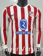 Player Version 2025-2026 Atletico Madrid Home Red&White LS Thailand Soccer Jersey AAA-6451